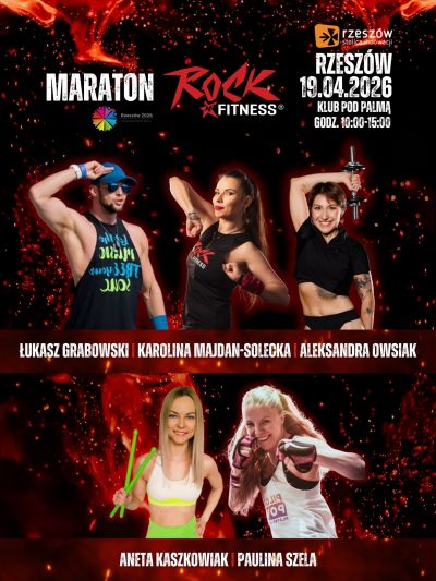 plakat promujący wydarzenie Maraton Rock'n'Fitness